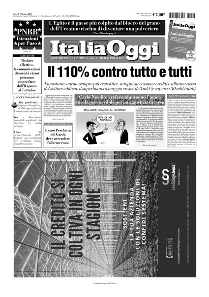 Italia oggi : quotidiano di economia finanza e politica